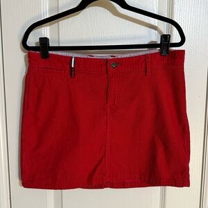 Vintage Tommy Jeans Red Corduroy Mini Skirt • Y2K • Size 11